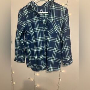 Kids Blue Plaid Shirt